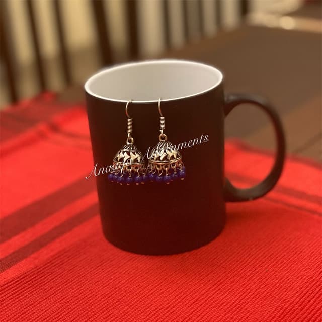 Antique Jhumki Blue