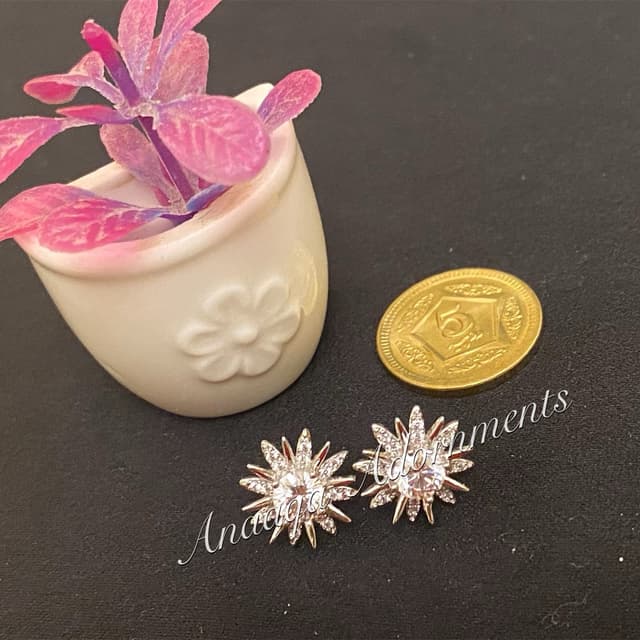Sun Studs-Silver